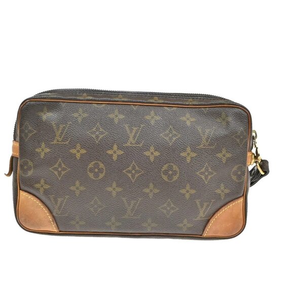 LOUIS VUITTON Marly Dragonne GM Clutch Hand Bag Monogram Brown M51825 62YH393 - Picture 3 of 13